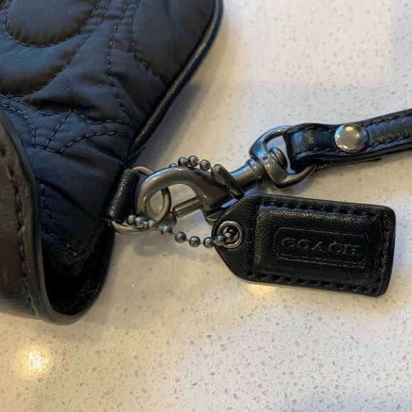 Coach Black Quilted Wristlet Clutch - Picture 7 of 7